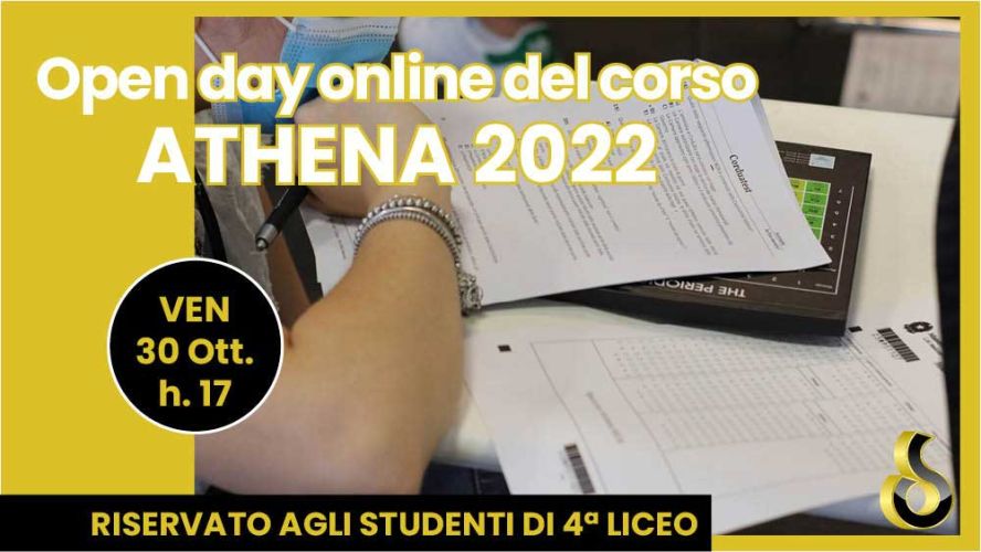 TEST 2022, IL PROSSIMO 30 OTTOBRE NUOVO OPEN DAY ONLINE PER GLI STUDENTI DI QUARTA SUPERIORE