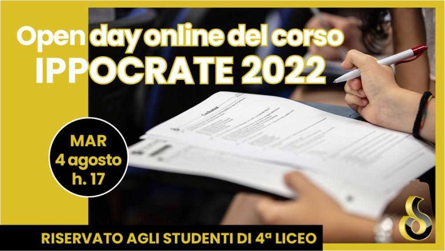 TEST 2022, IL 4 AGOSTO AVRÀ LUOGO L'OPEN DAY ONLINE PER GLI STUDENTI DI QUARTA LICEO