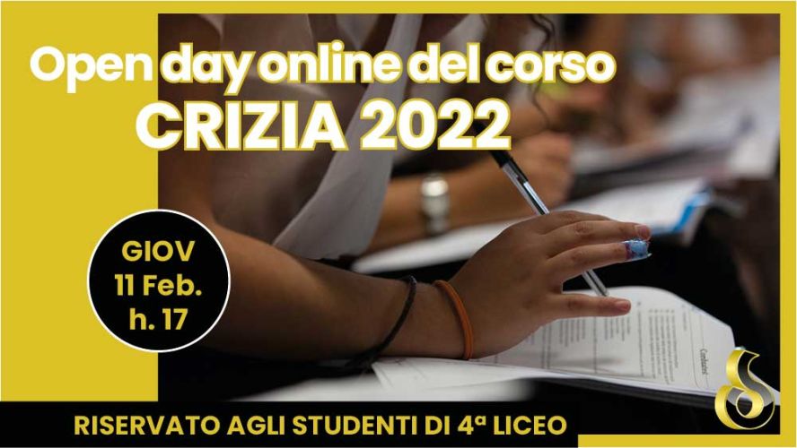 TEST 2022, PROSSIMO OPEN DAY PER QUARTI ANNI L'11 FEBBRAIO